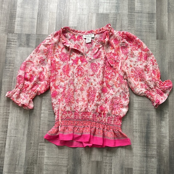 Rachel Zoe bright floral top - Picture 2 of 8